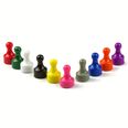 Magnetic pins 'Player'  holds approx. 1,6 kg, bulletin board magnets in the shape of a pawn in a game, Ø 12,5 mm, set of 10, in different colours
