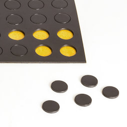 MS-TAKKI-04, Takkis round 10 mm, self-adhesive magnetic dots, 60 pieces per sheet