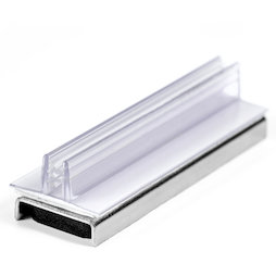 SF-MGS-02, Gripper sign holder magnetic, with vertical, upward pointing gripper, made of plastic