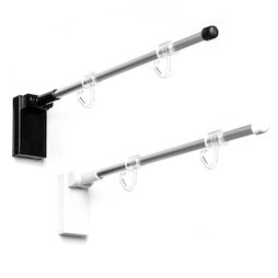 SF-MBH-01, Magnetic banner hanger, straight, with two plastic hooks, with push button 180° rotatable