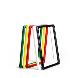SF-FRM-A5, Sign frame A5, made of plastic, with rounded corners, u-pocket included